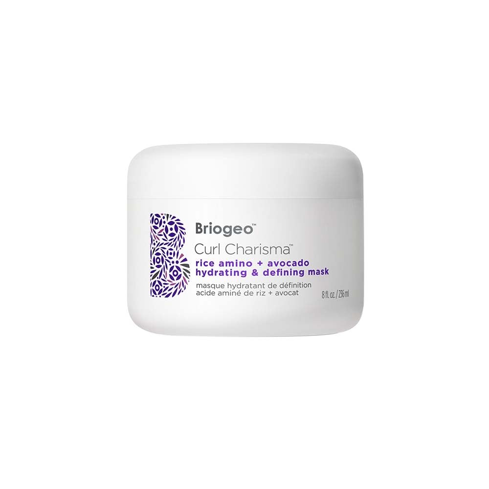 White Smoke Briogeo Curl Charisma Rice Amino + Avocado Hydrating & Defining Mask | Deeply Nourishes and Defines Curl Pattern for Wavy, Curly & Coily Hair | Silicone-Free | Vegan & Cruelty-Free | 8 fl oz