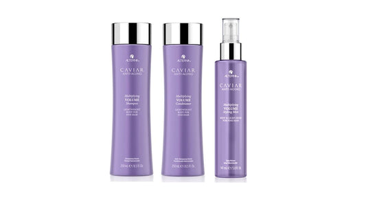 White Smoke Alterna Caviar Anti-Aging Multiplying Volume Shampoo, Conditioner, Styling Mist Regimen Starter Set | For Fine, Thin Hair | Create Instant Volume and Thickness | Sulfate Free