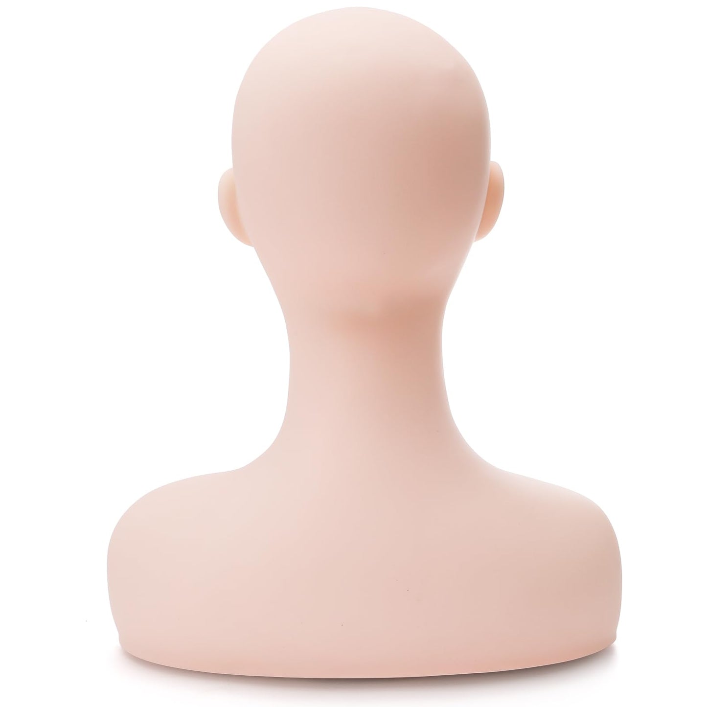 White Smoke Dicunoy Esthetics Mannequin Head with Shoulder, Soft PVC Human Hair Mannequin Head for Makeup, Facial Techniques, Massage, Lash Extensions Practice, Wig Display, Salons Cosmetology School