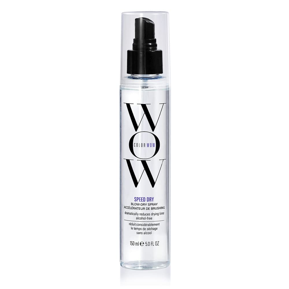 Lavender COLOR WOW Speed Dry Blow Dry Spray – Cut Blow Dry Time by 30% | Heat Protectant, Prevent Breakage | Cruelty-Free & Gluten-Free