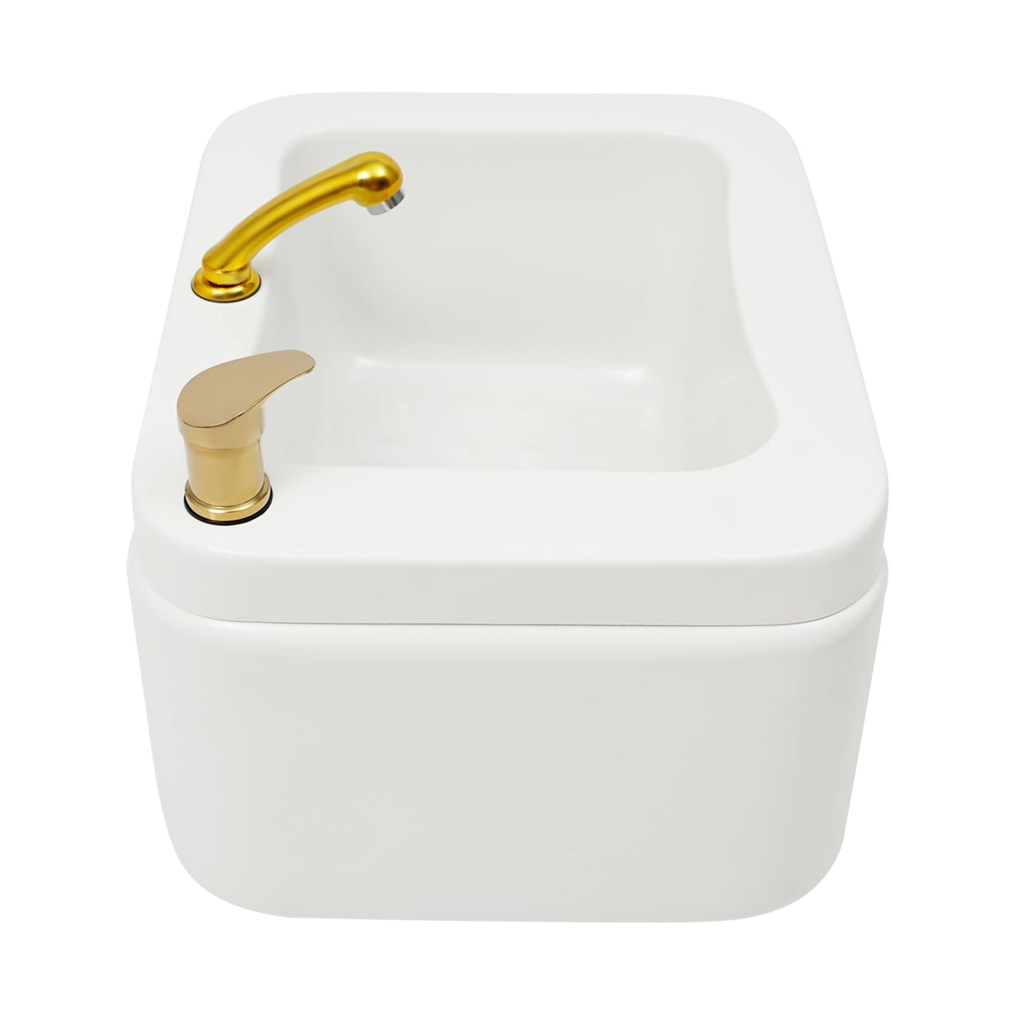 Light Gray BAIODNB Pedicure Foot Spa Bathtub Portable Acrylic Massage Footbath with Hot & Cold Water Pedicure Bowl Acrylic Pedicure Chair Shampoo Sink, Sink Spa Foot Shower Wash Salon, Massage Foot (White+Gold)