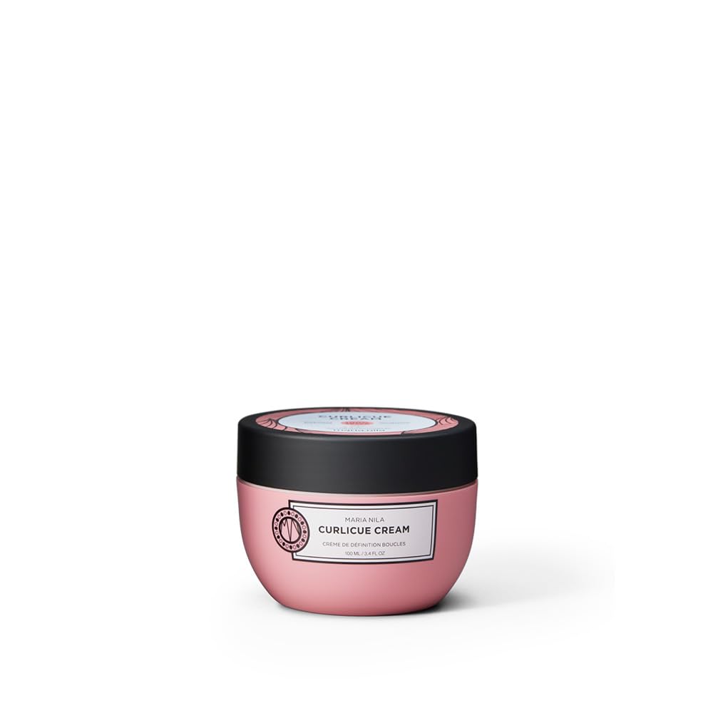 White Smoke Maria Nila Curlicue Cream, Hold 3/5, Enhances Curls & Waves, Chamomile Hydrates & Prevents Frizz, 100% Vegan & Sulfate/Paraben free, 3.4 Fl Oz