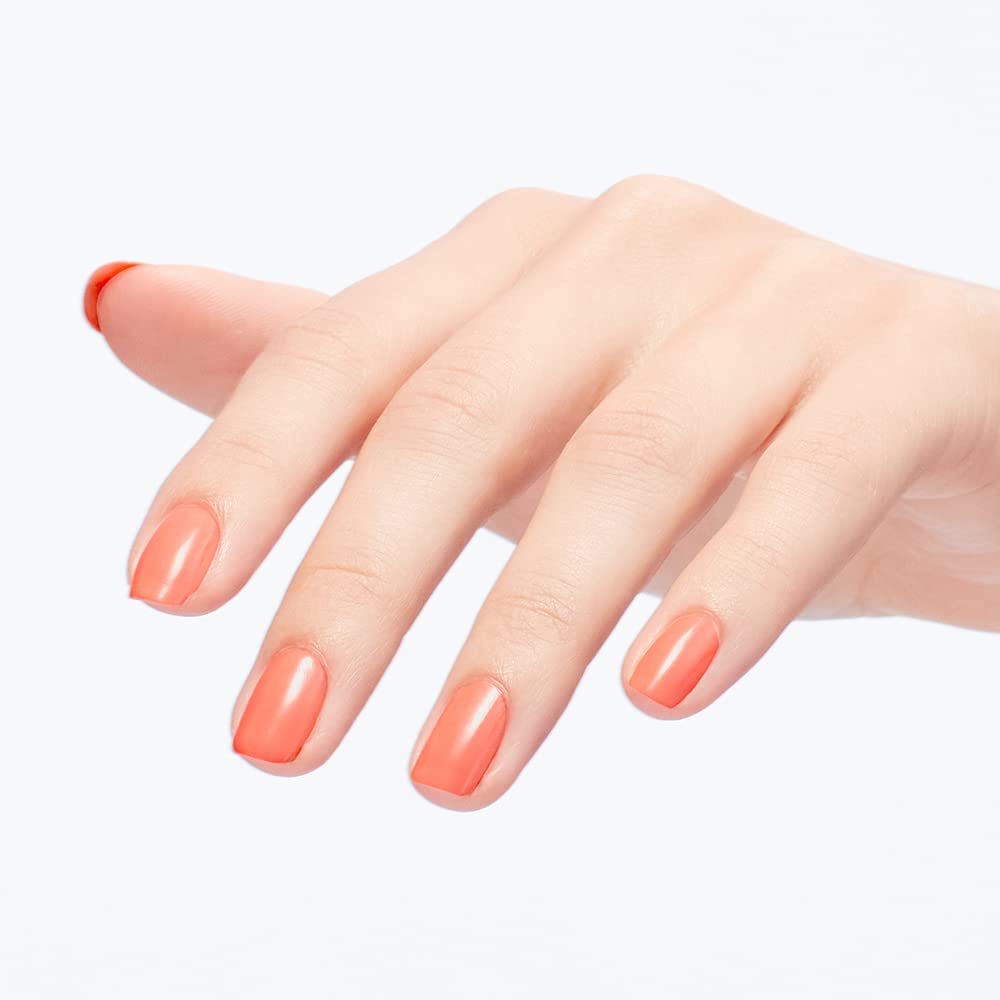 White Smoke OPI Infinite Shine 2 Long-Wear Lacquer, Opaque & Vibrant Crème Finish Orange Nail Polish, Up to 11 Days of Wear, Chip Resistant & Fast Drying, Summer 2023 Collection, Summer Make the Rules,Flex on the Beach, 0.5 fl oz