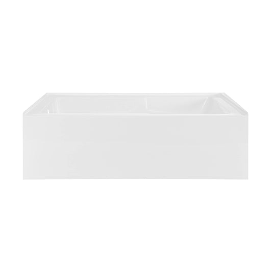 Lavender Lausanne 72" x 36" Left-Hand Drain Alcove Bathtub with Apron