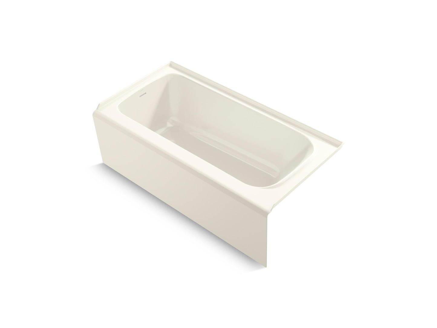 White Smoke Kohler 25830-LA-96 Avec® 60" x 30" alcove bath, left drain, Biscuit