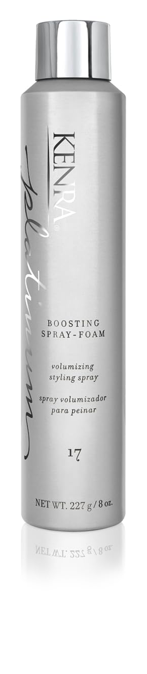 Gray Kenra Professional Platinum Boosting Spray-Foam 17 | Volumizing Styling Spray | Touchable, Brushable Hold | All-Day Lift & Style Support | Lightweight Volumizer | All Hair Types | 8 oz