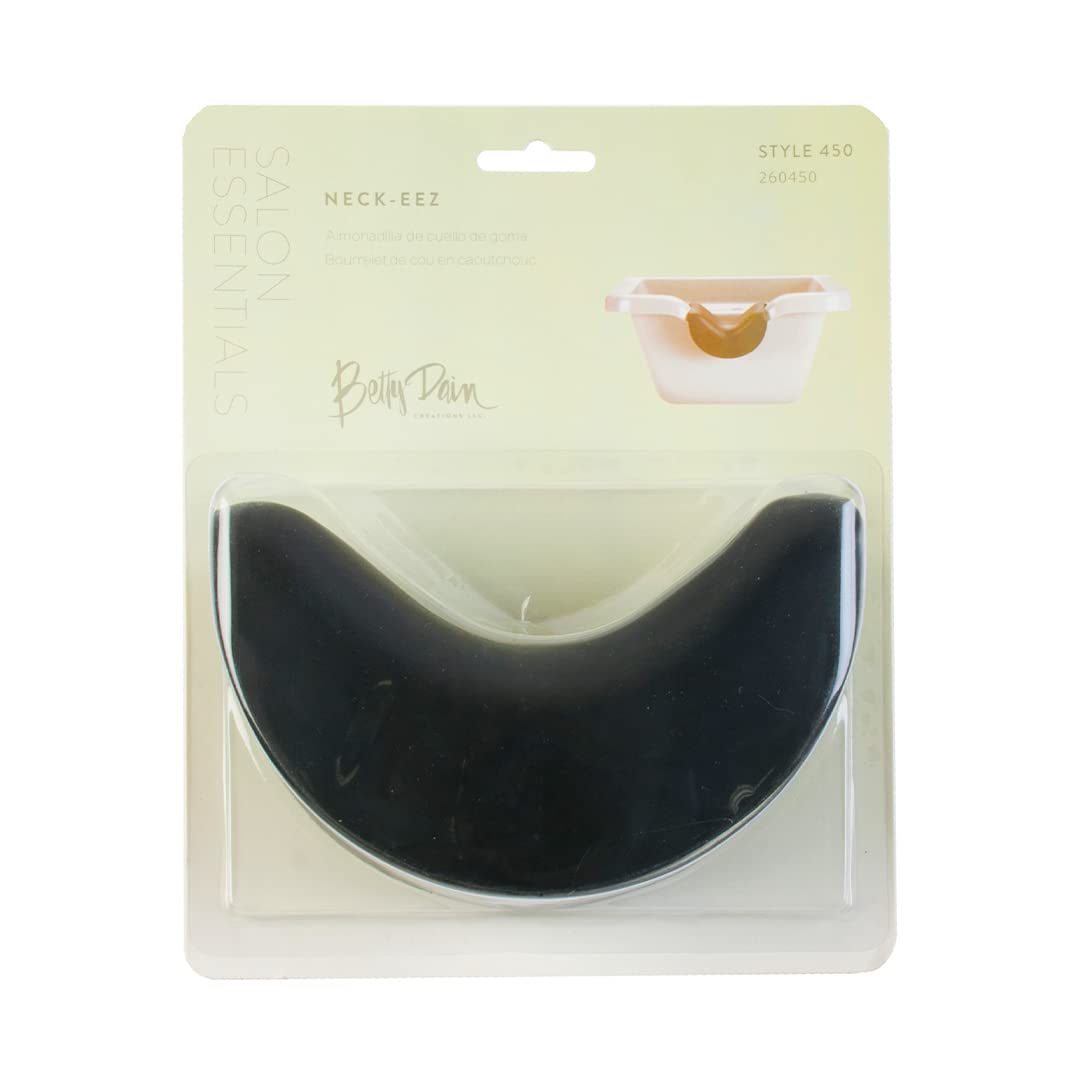 Antique White Betty Dain Neck-EEZ Shampoo Bowl Neck Rest, Durable Sealed Foam Rubber, Provides Premium Comfort at Shampoo Bowl, Easy to Clean and Sanitize, Waterproof, Black
