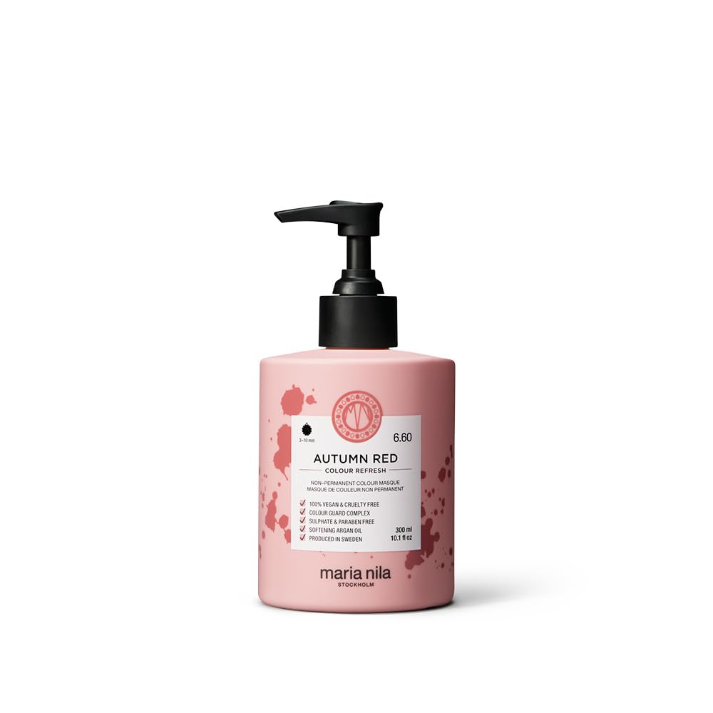 White Smoke Maria Nila Color Refresh, Autumn Red 10.1 Fl Oz, Red Hair Mask, Semi-Permanent Pigments, 100% Vegan & Sulfate/Paraben free