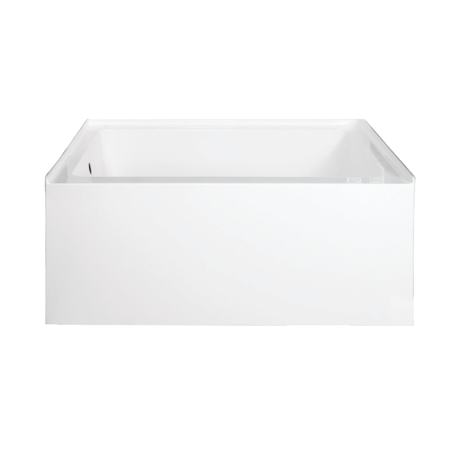 Lavender Kingston Brass Aqua Eden VTDE483222L Ambry 48-Inch Acrylic Alcove Tub with Left Hand Drain Hole, White