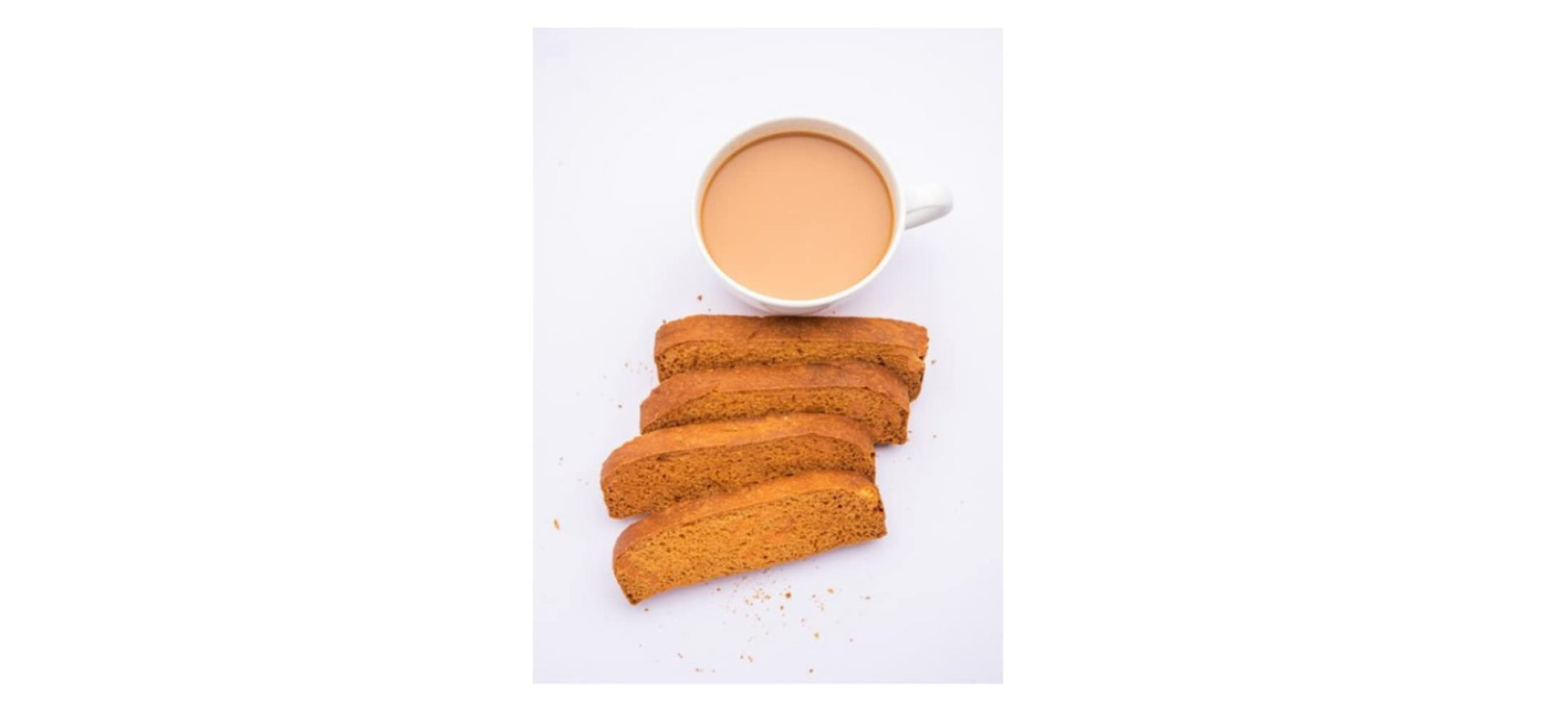 White Smoke Meerut Chaitime Eggless Suji Rusks|Milk Toast/Rusk/Toast/Premium Long Rusk/cake rusk/Toast-800g(400g*2Pac)