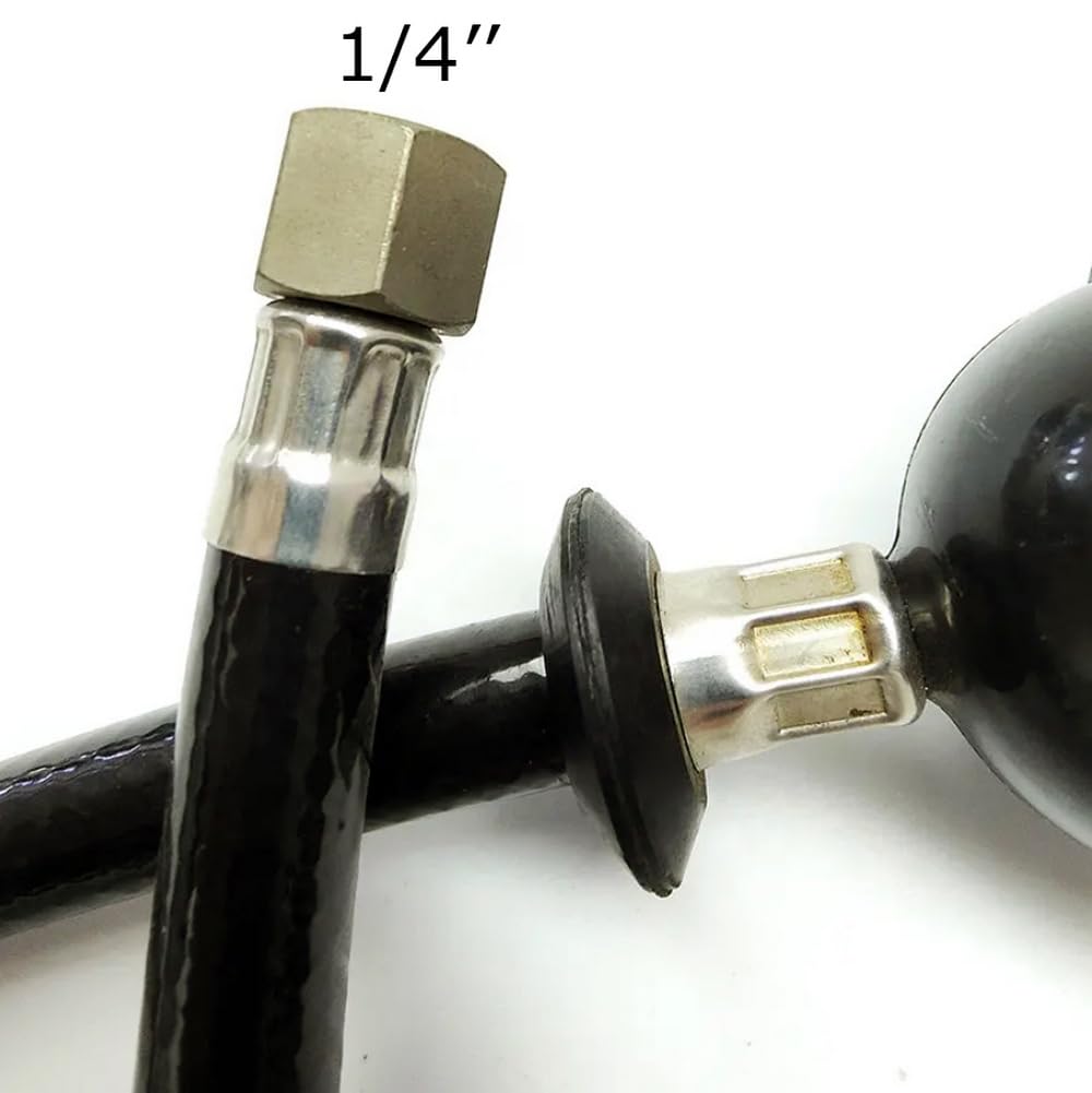 White Smoke WYZBEN Salon Shampoo Bowl Replacement Hose Assembly with Rinse Sprayer Head – Black Flexible Hose for Barber & Spa Backwash Units
