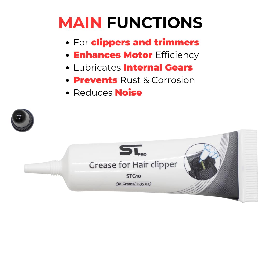 White Smoke Supreme Trimmer Premium Hair Clipper Lubricating Grease STG10 | 10 Grams Premium Lubrication for Peak Performance for Professional Clippers