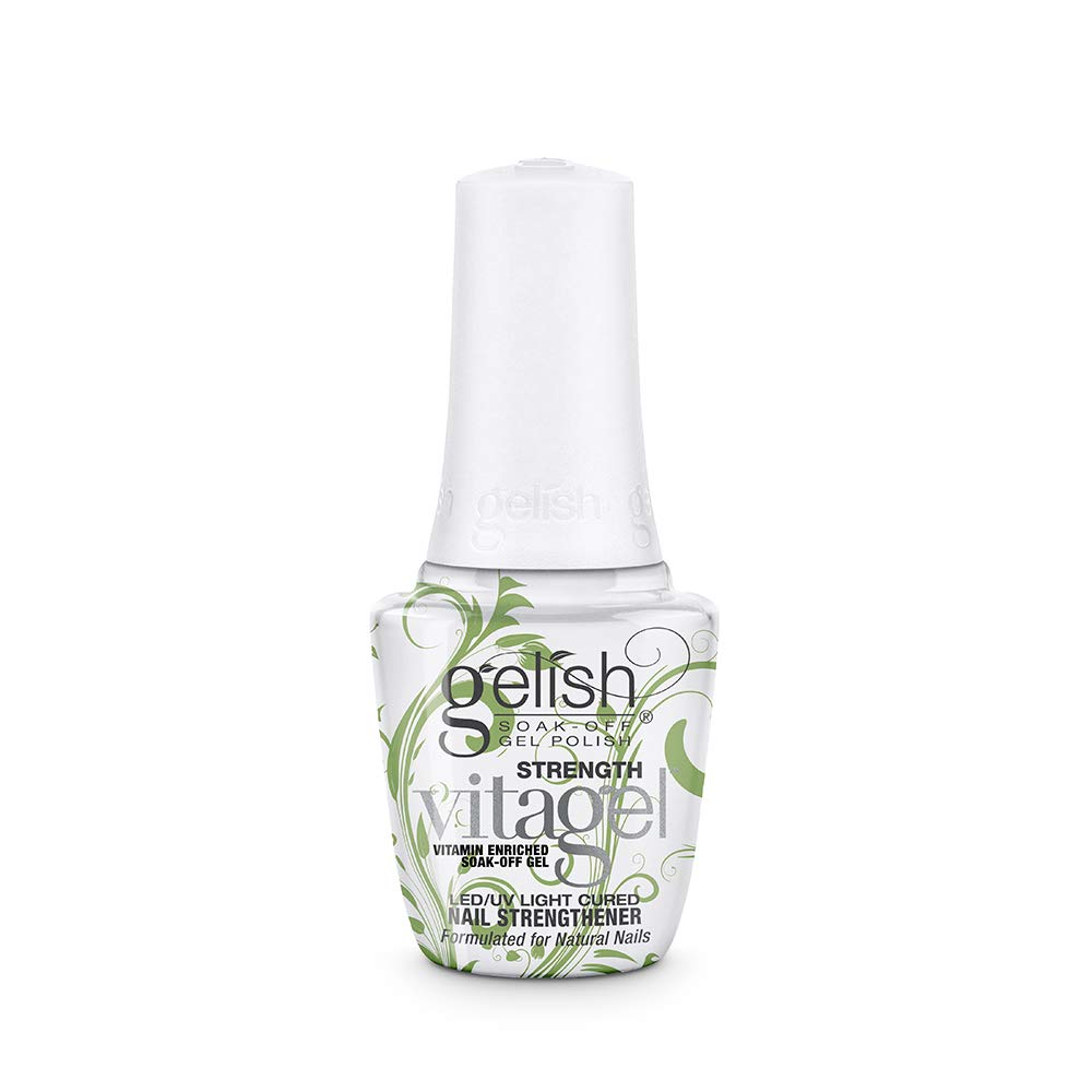 White Smoke Gelish VitaGel Strength Nail Strengthener Base Coat – Vitamin-Infused Natural Treatment to Prevent Peeling, Splitting & Chipping, Strengthens & Protects Healthy Nail Growth (0.5 oz)