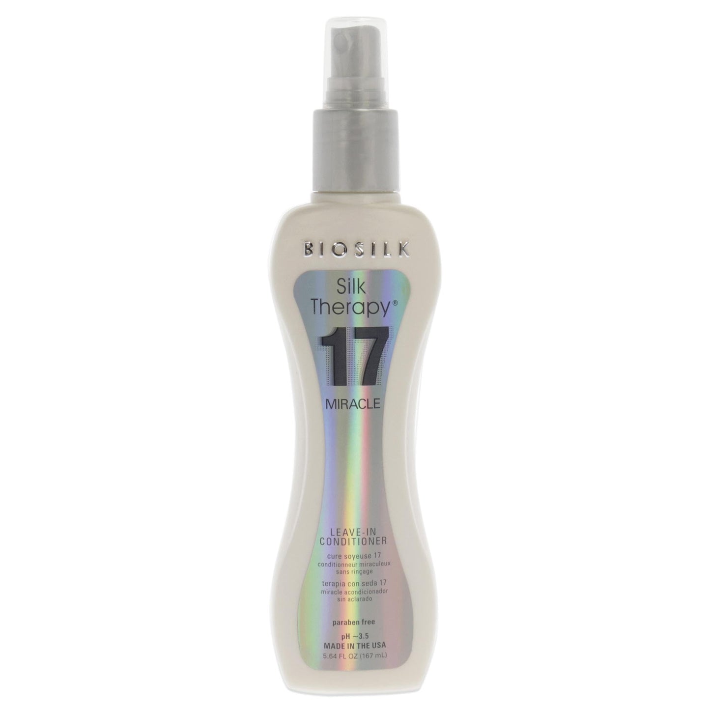 White Smoke Biosilk Silk Therapy 17 Miracle Leave In Conditioner for Unisex, 5.64 Ounce