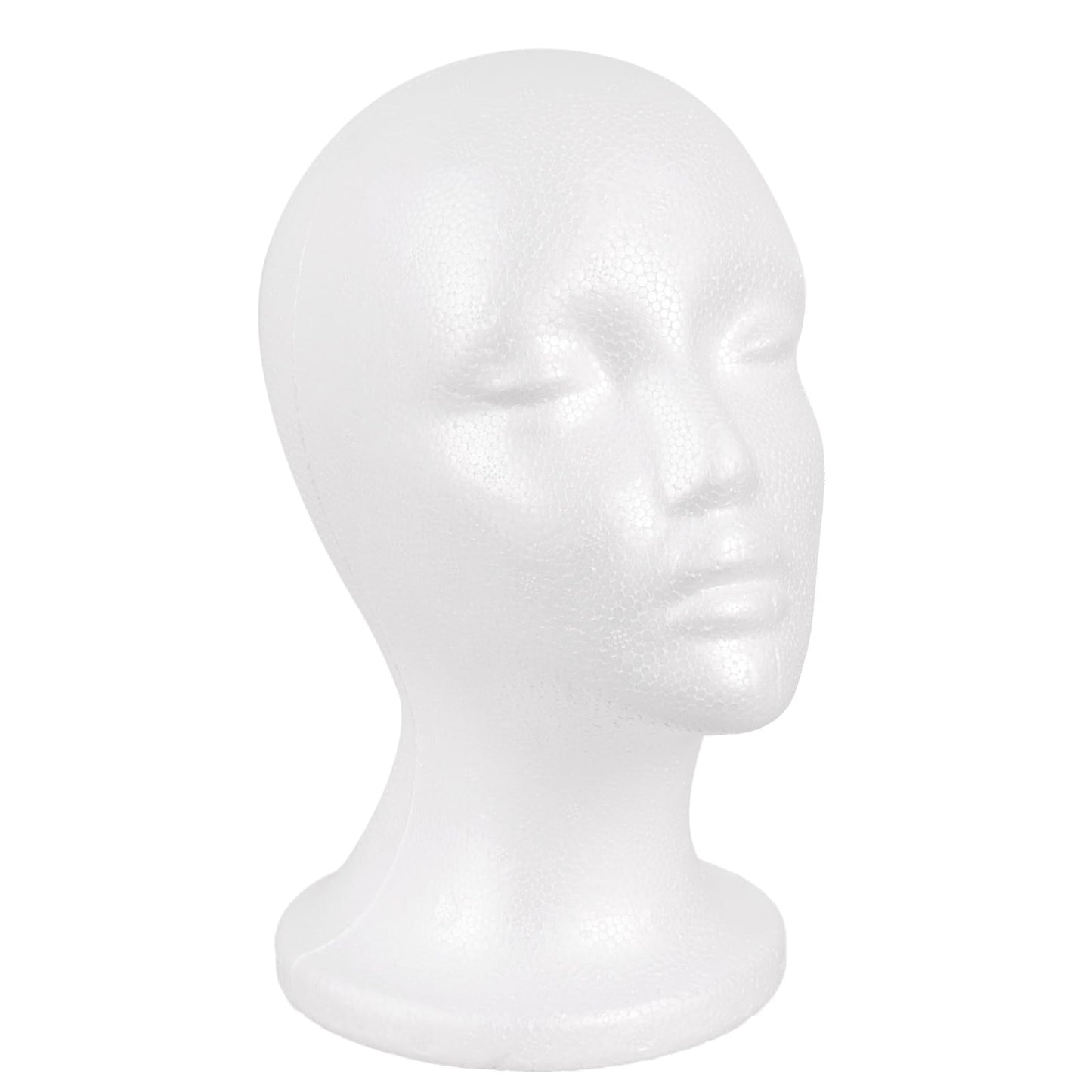 Lavender MapofBeauty Wig Stand, Mannequin Head Foam Display for Masks Hats, DIY Decoration Wig Head (White)
