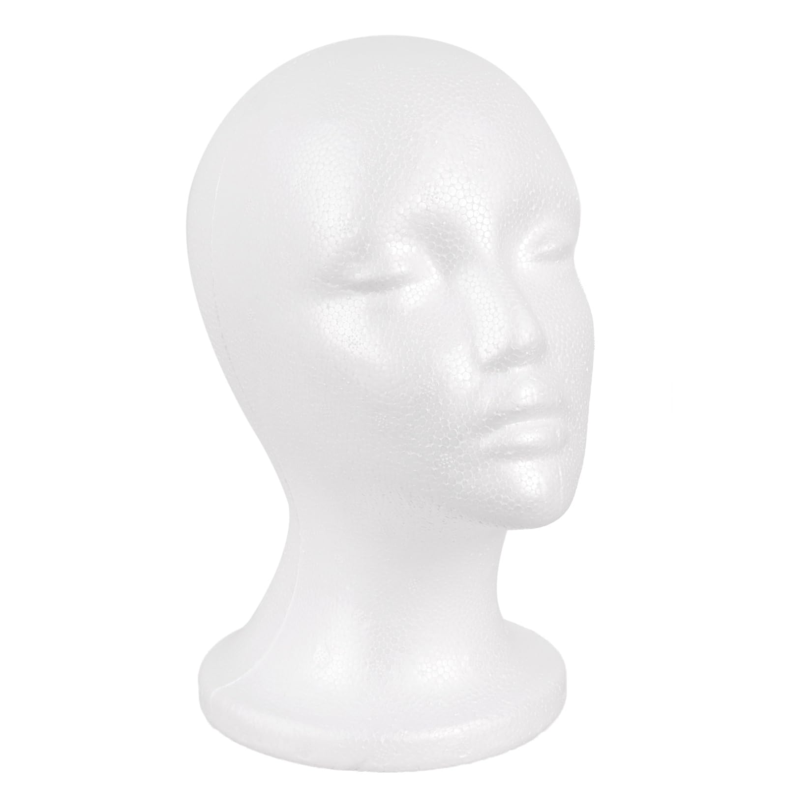 Lavender MapofBeauty Wig Stand, Mannequin Head Foam Display for Masks Hats, DIY Decoration Wig Head (White)