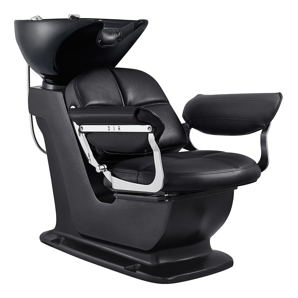 White Smoke DIR Beauty Salon Shampoo Backwash Unit, Hair Washing Shampoo Sink MOCHILAGON, Black