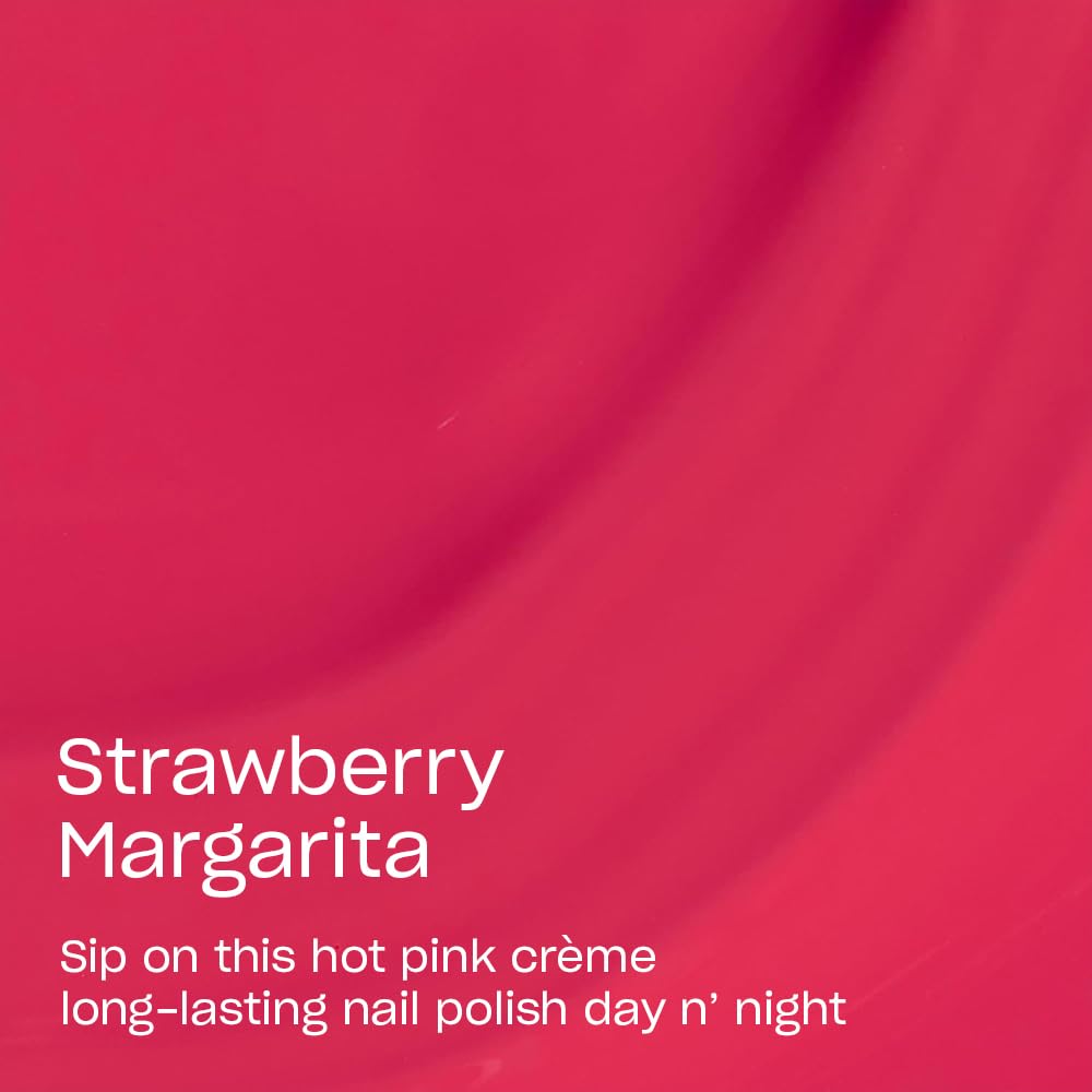 Maroon OPI Infinite Shine Strawberry Margarita | Opaque Bright Pink Crème Long Wear Gel Like Nail Polish | Vegan, Long Lasting, Streak Free