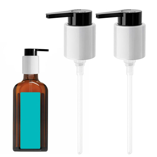 White Smoke LSAUVWN 2PCS Dispenser Pump Replacement Compatible with MOROCCANOIL Treatment 1.7/3.4/4.2 Fl Oz (Not for Travel Size), Plastic Pumps Head with Lock Clip for Hair Oil Bottle (Bottle Not Included)