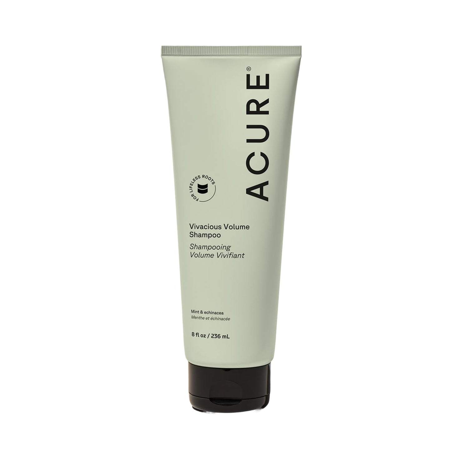 Gray Acure Vivacious Volume Shampoo - Volumizing Shampoo for Fine Thin Hair, Add Body and Thicken Thinning Hair for Women & Men, Scalp Treatment with Mint, Sulfate & Paraben Free, Vegan - 8 fl oz