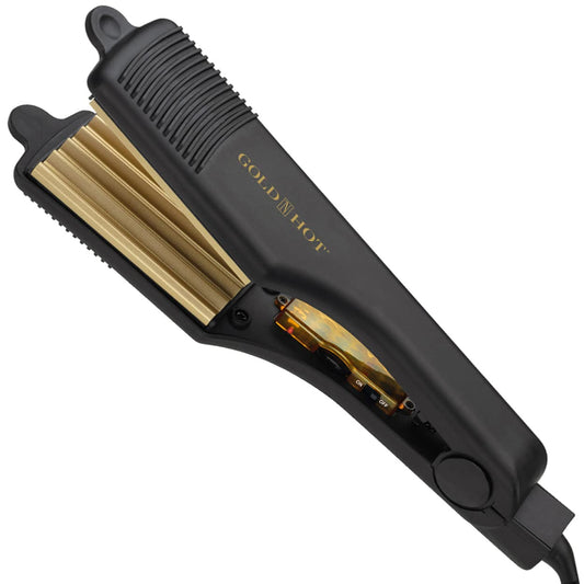 White Smoke Gold N Hot Professional Ceramic 2” Hair Crimper Iron, 2 Inch (Pack of 1)
