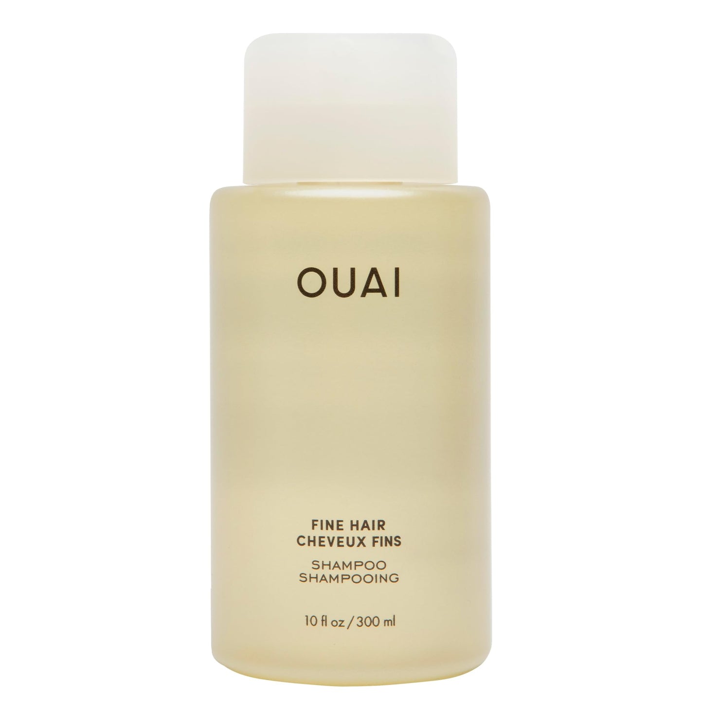 Tan OUAI Fine Hair Shampoo - Biotin Thickening Shampoo for Flat, Thin Hair - Volumizing & Strengthening Keratin & Chia Seed Oil for Women & Men - Lightweight, Color-Safe, Sulfate Free, 10 Oz