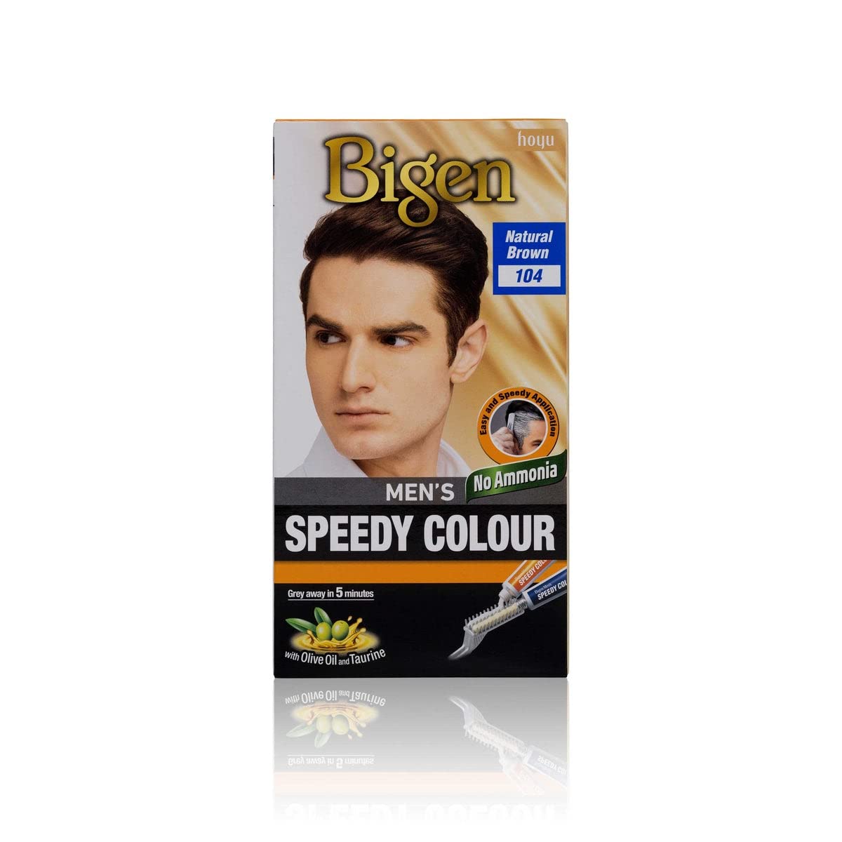 Black Bigens Bigen Men's Speedy Colour (Natural Brown) 104 Brown