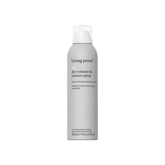 Gray Living proof Full Dry Volume & Texture Spray – Instant Volume, Texture, Oil Absorption, Heat Protection, Lightweight Hold for Fine or Flat Hair, 7.5 oz