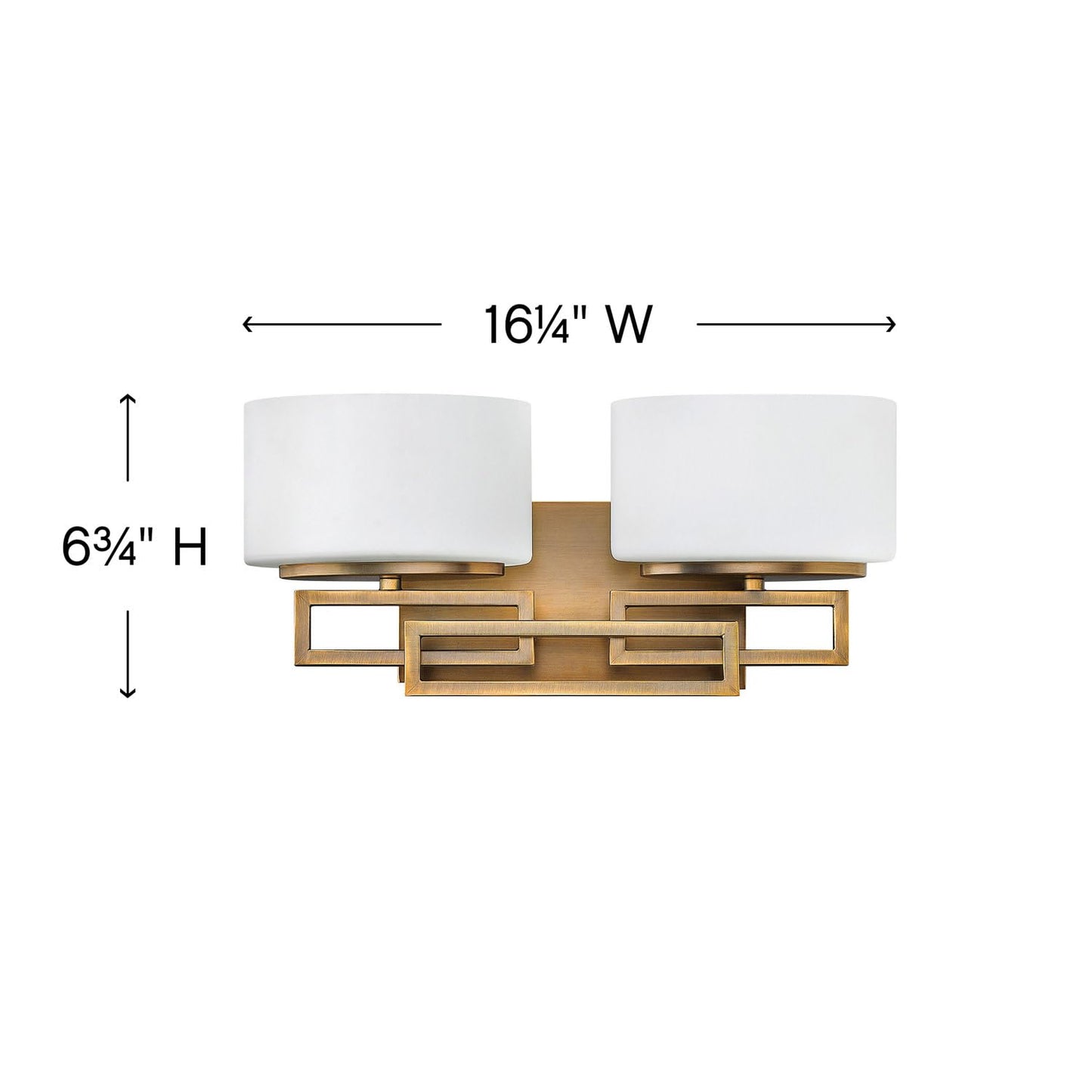 White Smoke Hinkley Lanza Contemporary Modern Two Light 120W G9 Bathroom Vanity Fixture, Brushed Bronze