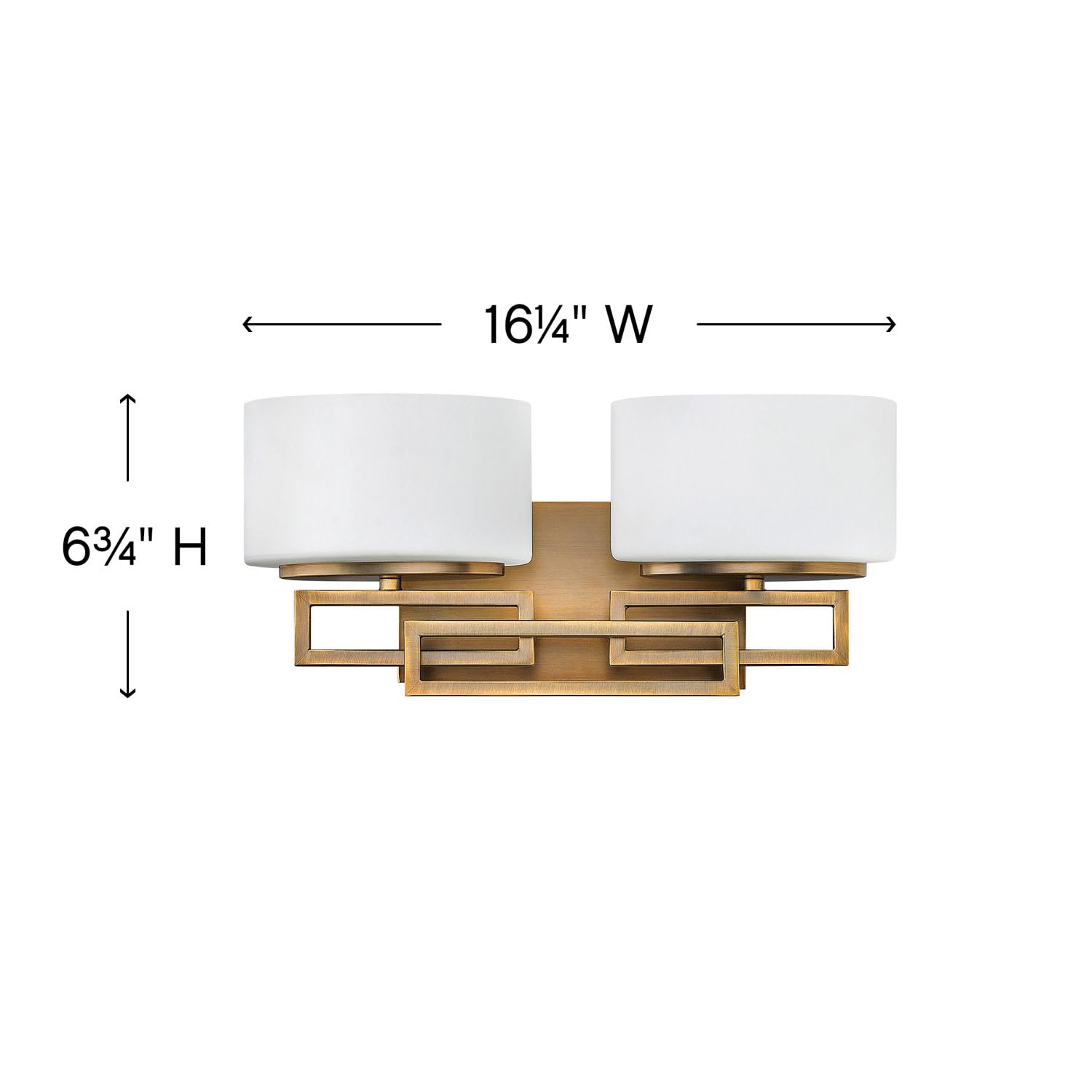 White Smoke Hinkley Lanza Contemporary Modern Two Light 120W G9 Bathroom Vanity Fixture, Brushed Bronze