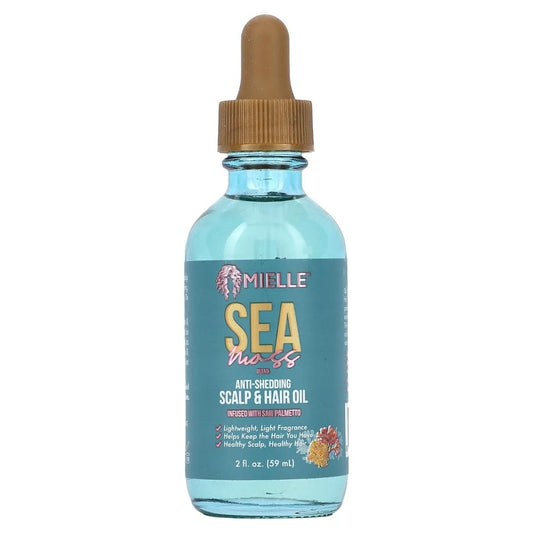 White Smoke Mielle Anti-Shedding Scalp & Hair Oil, Sea Moss, 2 fl oz (59 ml)