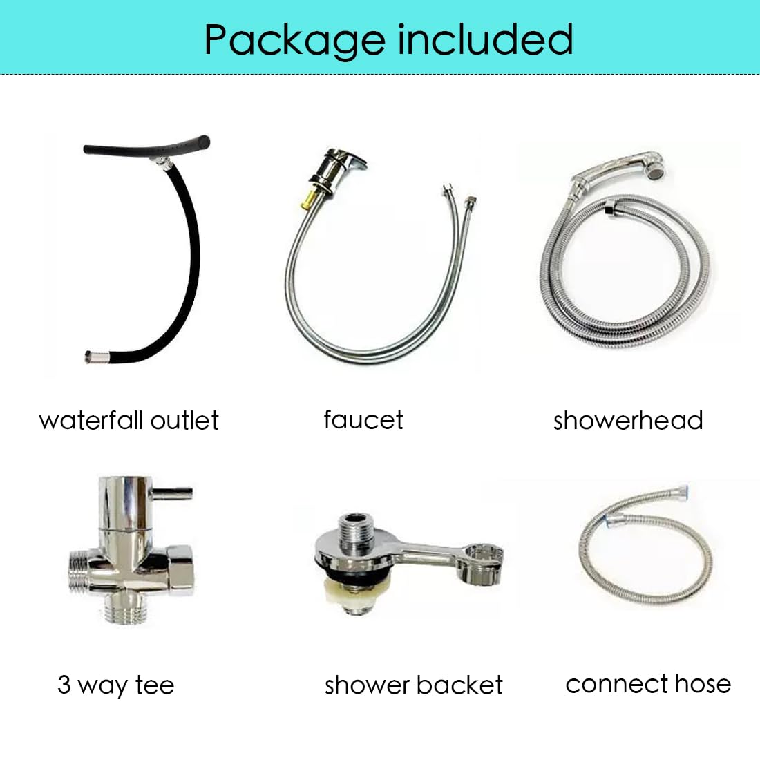 White Smoke Hair Washing Equipment with Faucet for Baber Shop, Hair Salon Tools for Waterfall Outlet, Shampoo Bowl Accessories, Scalp Massag，Adjustable and Flexible, Black