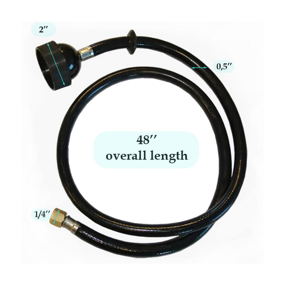 White Smoke WYZBEN Salon Shampoo Bowl Replacement Hose Assembly with Rinse Sprayer Head – Black Flexible Hose for Barber & Spa Backwash Units