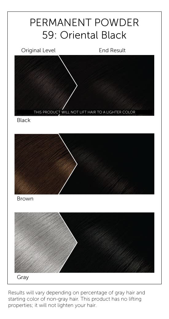 Black #59 Oriental Black Bigen Permanent Powder - 12 Pack