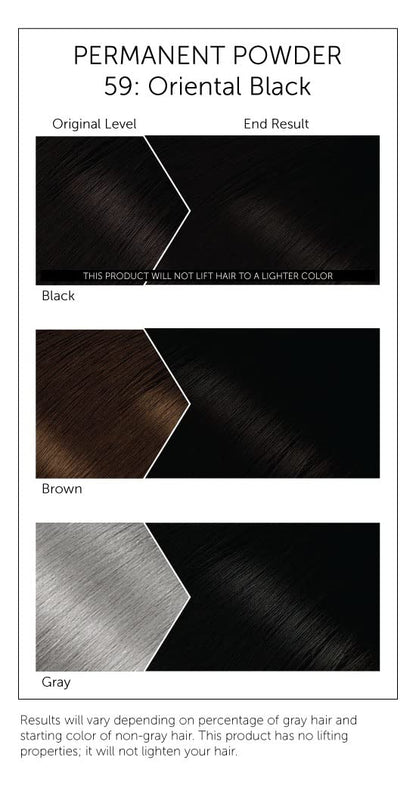 Black #59 Oriental Black Bigen Permanent Powder - 3 Pack