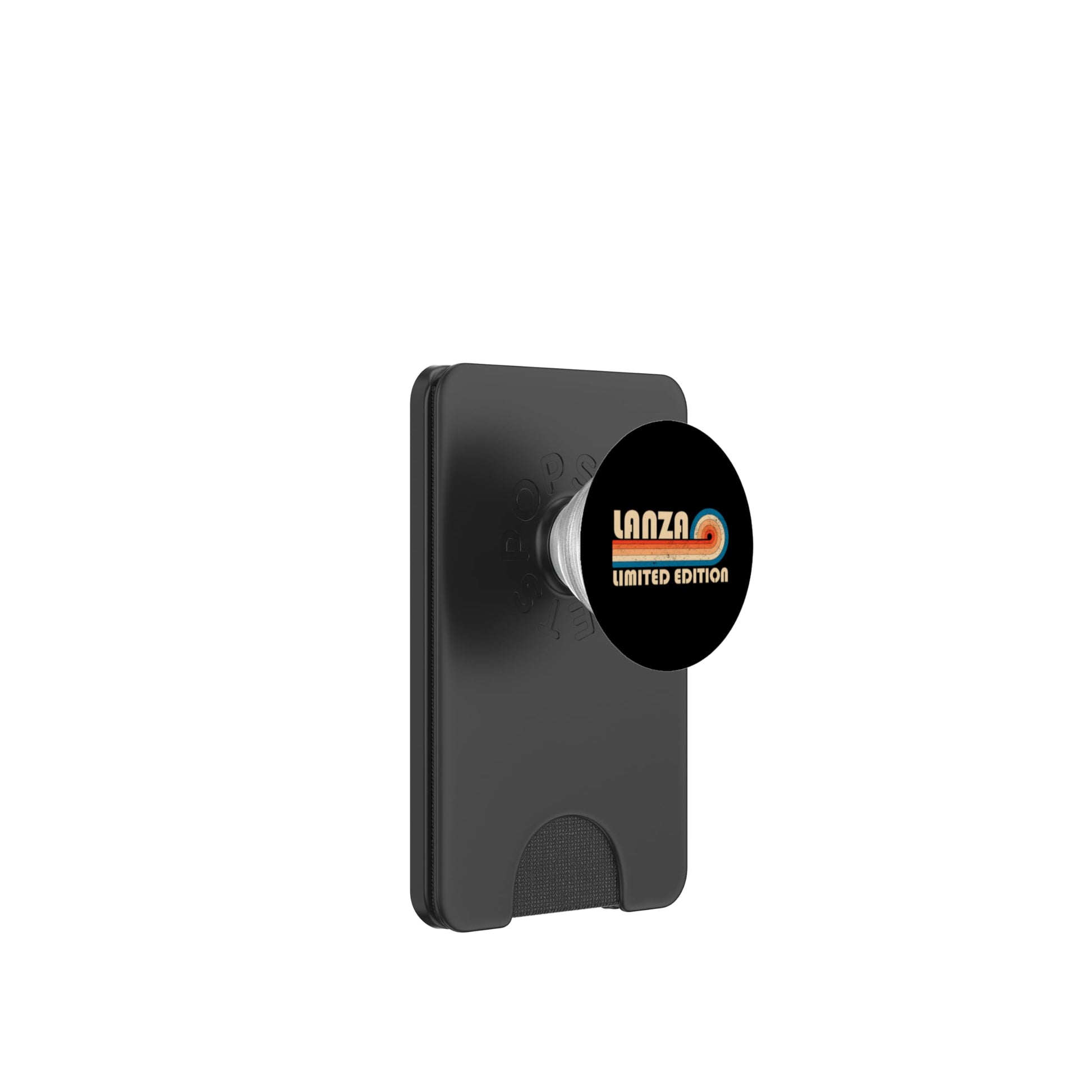 Dark Slate Gray Lanza Retro 70s 80s Sunset Stripe PopSockets PopWallet for MagSafe