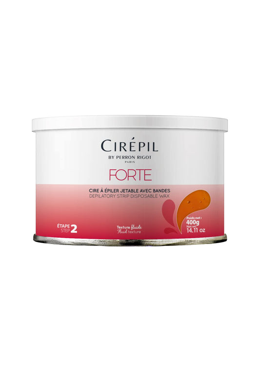 White Smoke Cirepil - Forte - 400g / 14.11 oz Soft Wax Tin - Strong Strip Wax for Coarse & Resistant Hair - Classic Honey Texture - Effective for Men & Women Body Waxing