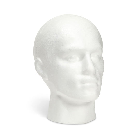 White Smoke Juvale Mannequin Head for Masks, Hats, Wigs - White, 9.25 x 7 x 11 in - Foam Head Wig Stand & Hat Display