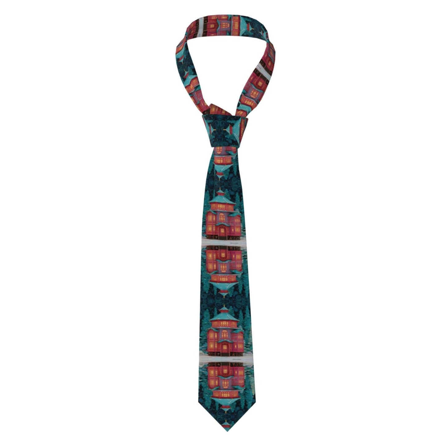 White Smoke JZMTY Enchanted Alcove Men's Necktie with Anti-Floating Buckle Design Soft Wrinkle-Resistant Various Formal Occasions