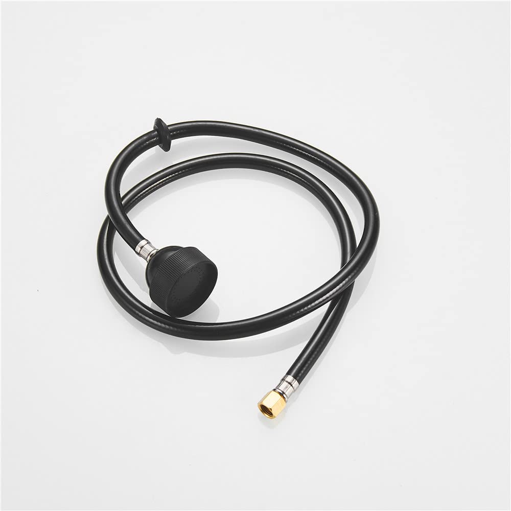 Lavender Weirun Shampoo Bowl Sink Hose with Sprayer,Salon Hose Spray Head Attachment for Vacuum Breaker,Shampoo Bowls Hose for Salons Sink,1/4" Nut Black
