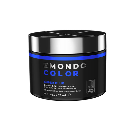 Dark Slate Gray XMONDO Hair Color Super Blue Hair Healing Semi Permanent Color | Vegan Formula with Hyaluronic Acid to Retain Moisture, Vegetable Proteins to Revitalize, and Bond Boosting Technology, 8 Fl Oz 1-Pack