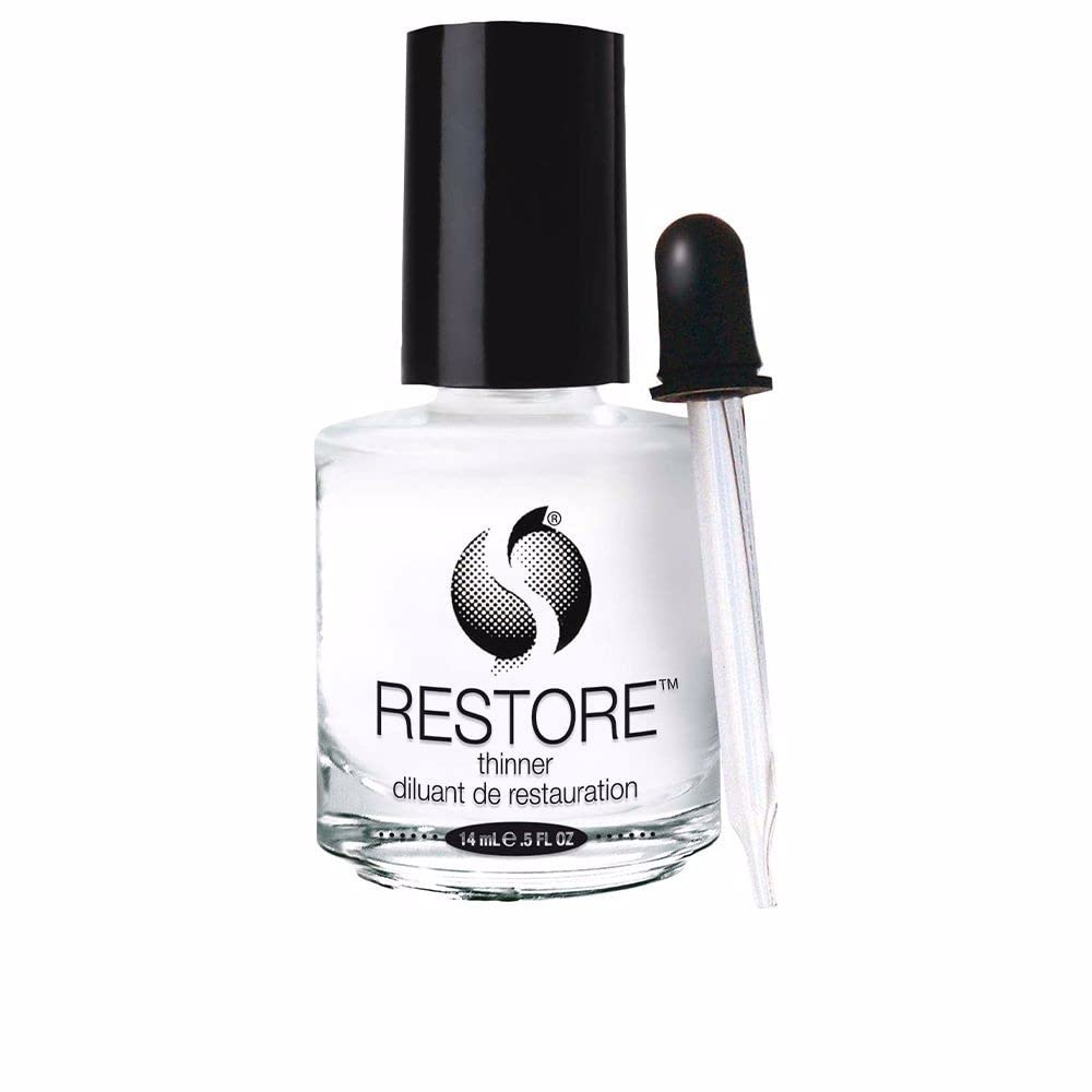 White Smoke Seche Restore Top Coat - Nail Polish Thinner, Revive Thickened Lacquer, Nail Lacquer Thinner, Extends Manicure Life, 0.5 Fl Oz