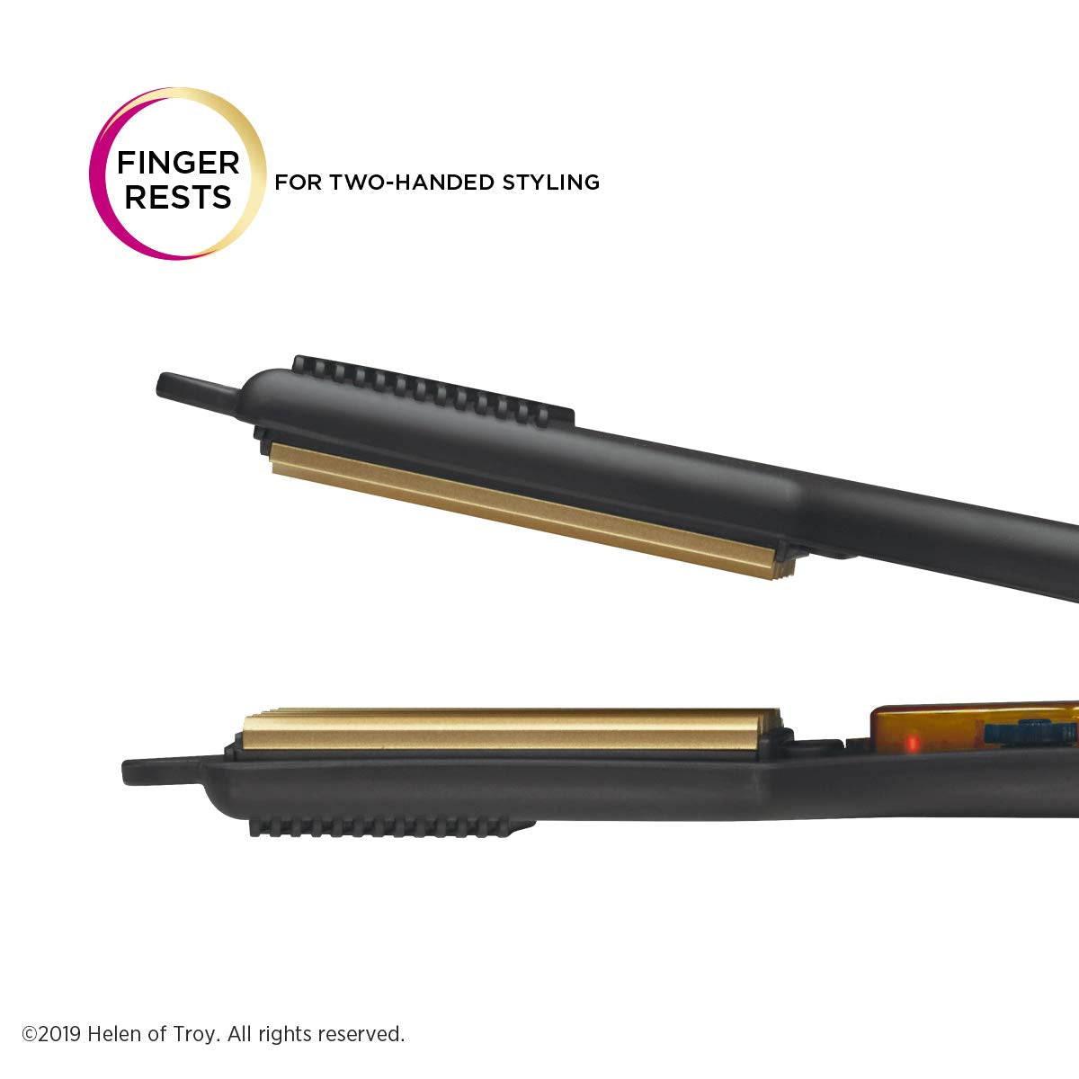 White Smoke Gold N Hot Professional Ceramic 2” Hair Crimper Iron, 2 Inch (Pack of 1)