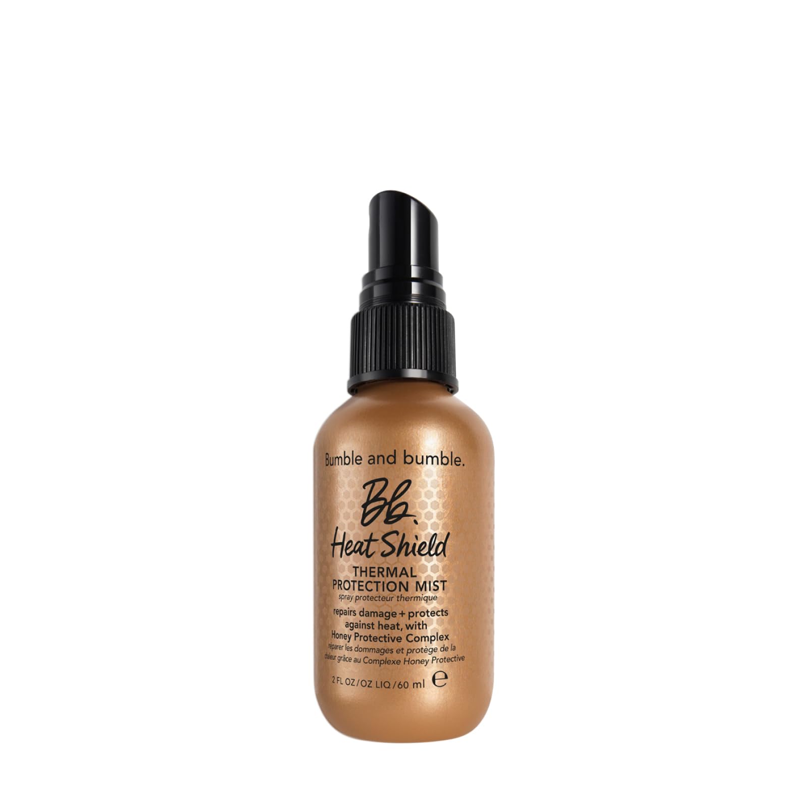 White Smoke Bumble and bumble. Heat Shield Thermal Protection Hair Mist | Frizz Control, Damage Repair, Heat Protection, Prevents Breakage, Color Safe | For Curly, Wavy, Straight Hair | Mini Travel Size, 2 Fl Oz