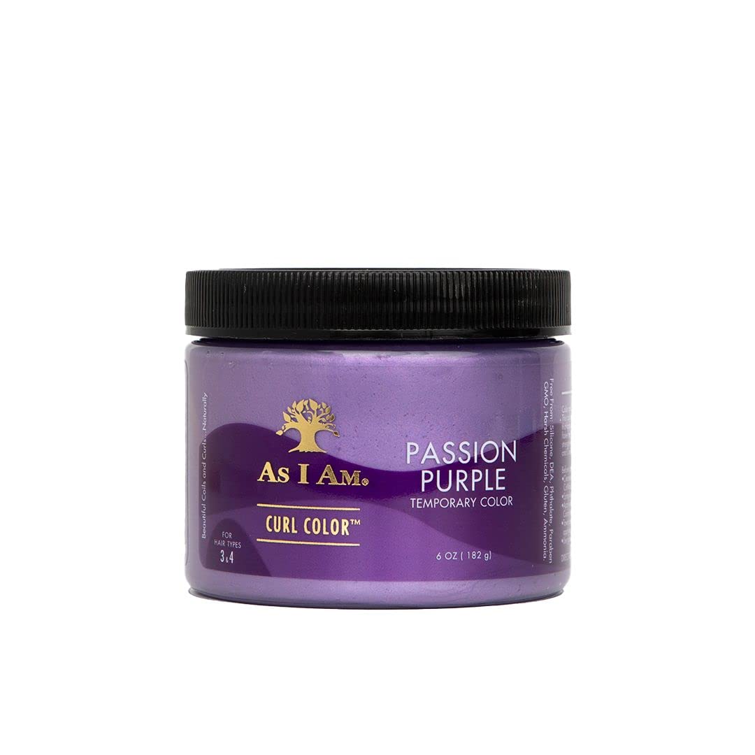 Black As I Am Curl Color - 6 ounce & Curling Gel Temporary Medium Hold Vegan Cruelty Free