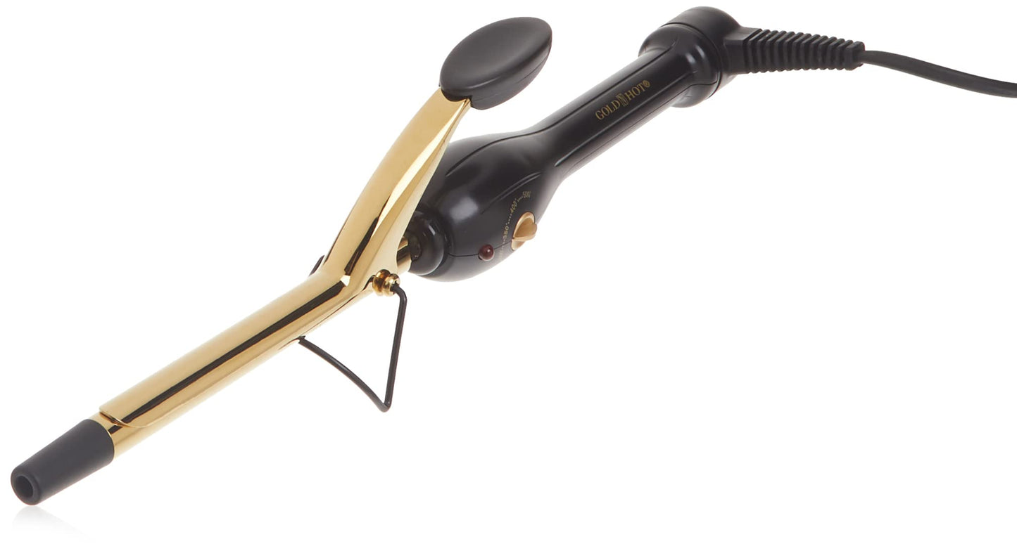 White Smoke Gold 'N Hot Professional Spring-Grip Curling Iron, 1/2 Inch