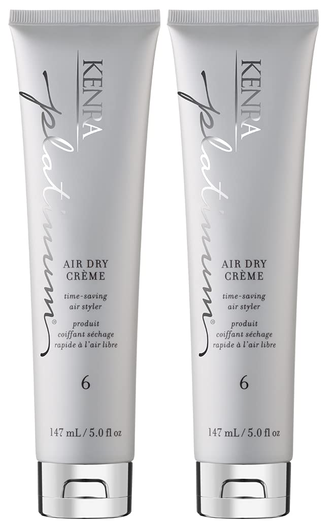 White Smoke Kenra Professional Platinum Air Dry Crème 6 | Time-Saving Air Styler | All Hair Types | 5 fl. Oz (2-Pack)