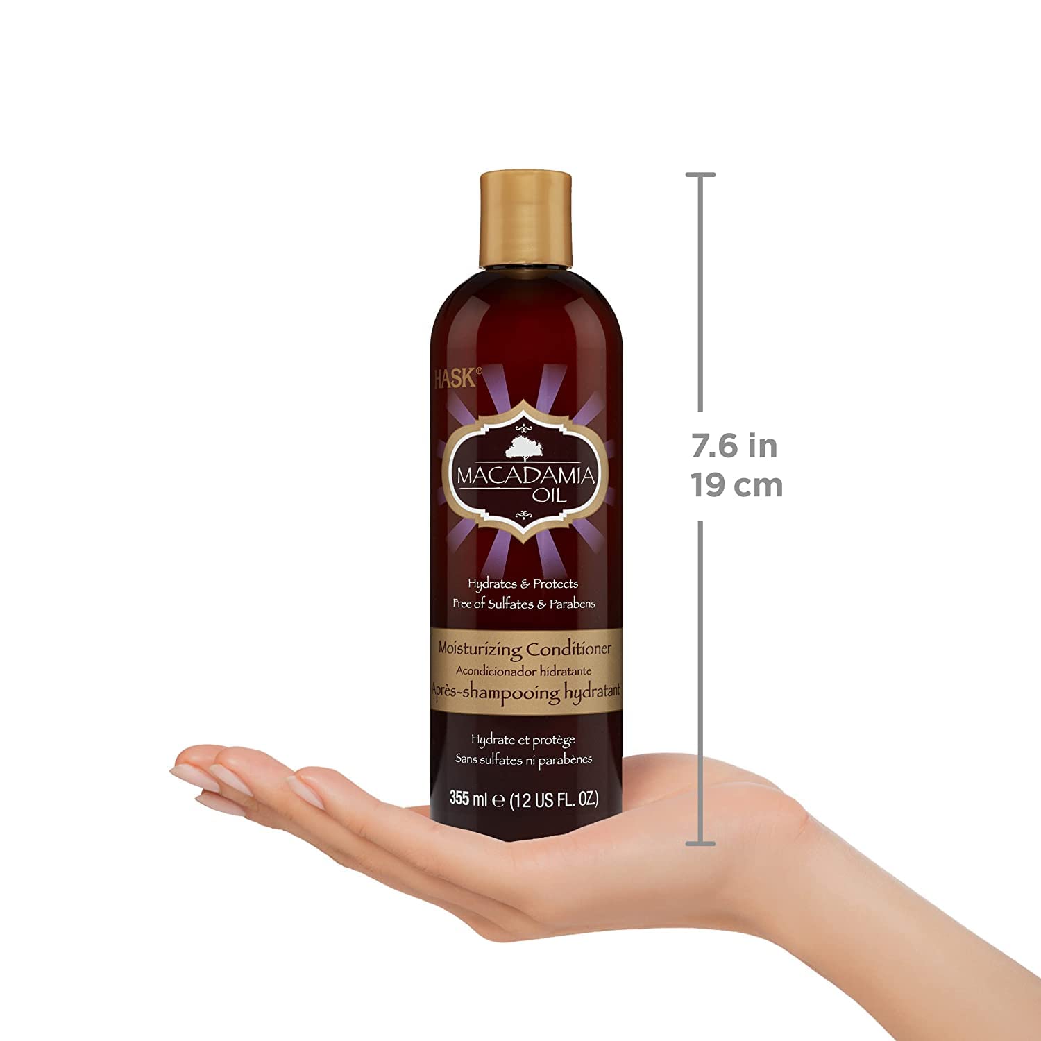 White Smoke Hask Conditioner Macadamia Oil Moisturizing 12 Ounce (354ml) (3 Pack)
