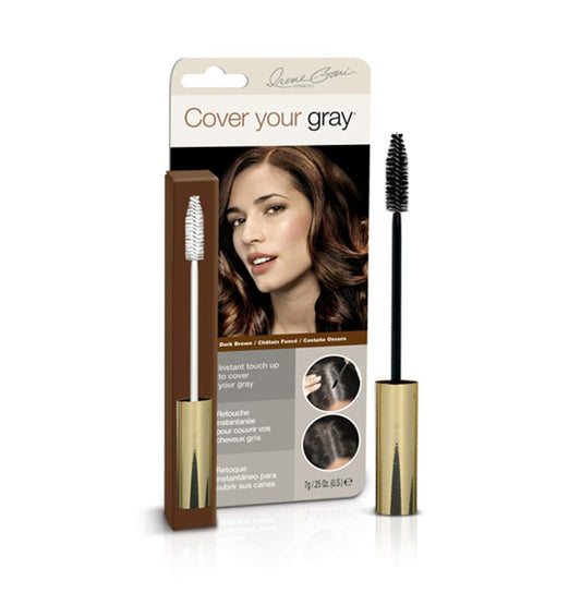 White Smoke Cover Your Gray Brush-In Wand - Dark Brown