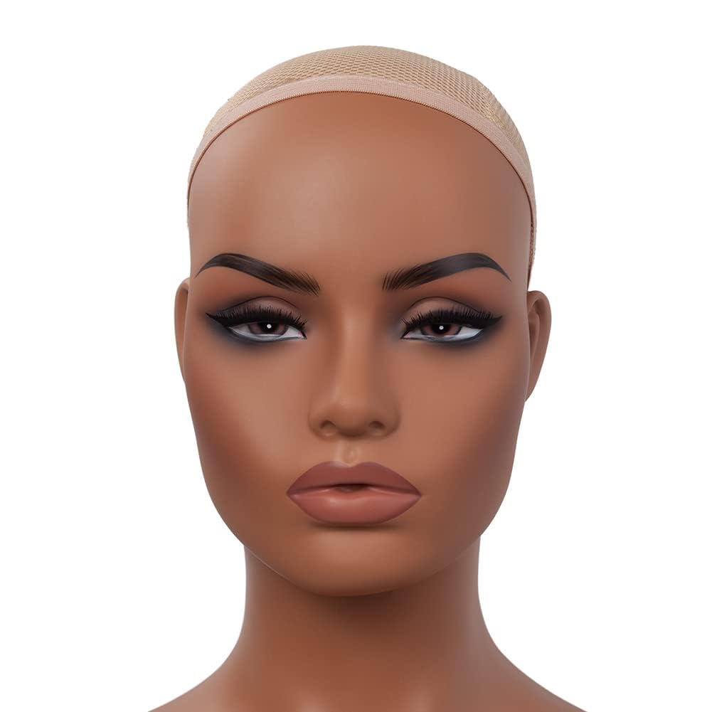 White Smoke J&F CO. Realistic Europe and America Female Mannequin Head with Shoulder Display Manikin Heads Bust for Wigs,Makeup,Beauty Accessories
